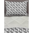 thumbnail image 3 of Birds Comforter & Sham Bedding Set, Flying Swallows in the Sky Freedom Winged Animals Spring Illustration, 3 pcs Duvet Set Microfiber Filling Quilt, 5 Sizes, Black and White, by Ambesonne, 3 of 4