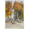 thumbnail image 2 of Félix Brard 13x18 Gold Ornate Wood Frame and Double Matted Museum Art Print Titled - Place Des Ecoles and the Square of the Town Hall of the 14th Arrondissement (1915), 2 of 4