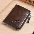 thumbnail image 2 of VSFAOV Men Wallet Zipper Leather Purs, Kangaroo Wallets, PU Stylish Soft Simple Design RFID Protected Wallet C, 2 of 7