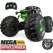 Monster Jam, Official Mega Grave Digger All-Terrain Remote Control Monster Truck with Lights, 1: 6 Scale, Kids Toys for Boys