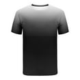 thumbnail image 7 of YLSDY Men's Two Piece Short Sets Gradient T Shirt with Drawstring Shorts Short Sleeve Round Neck Tee Summer Fashion Shorts Black L, 7 of 7