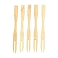 Clearance! 500pcs Bamboo Forks, Disposable Cutlery Forks Two Prongs