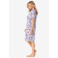 thumbnail image 3 of Dreams & Co. Plus Size V-Neck Short Sleeve Knee-Length Cotton Sleepshirt, 3 of 6
