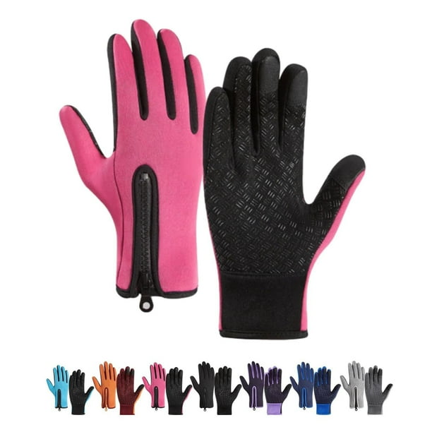 Guantes para Patines | Guantes Térmicos Impermeables y Resistentes Al Viento para Deportes con Pantalla Táctil | para Hombre y Mujer | Forrados con Forro Polar