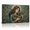 D, variant on XaaKee Canvas Wall Art Mystical Woman Portrait and Pointillism Emerald Gold Serpent Modern Abstract Art Prints Inner Framed 18*12Inch