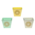 thumbnail image 1 of IH Casa Decor Daisy Daisy Metal Square Planter Asstd - Ensemble De 3, 1 of 3