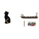 thumbnail image 1 of Estatua de resina con forma de de gato, figura decorativa, escultura de animal coleccionable, adorno para quemador de incienso para entrada,, 1 of 8