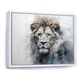 thumbnail image 2 of Designart "Lion'S Royal Presence In Grey And Blue Savannah" Animals Lion Floater Framed Wall Art Prints, 2 of 5