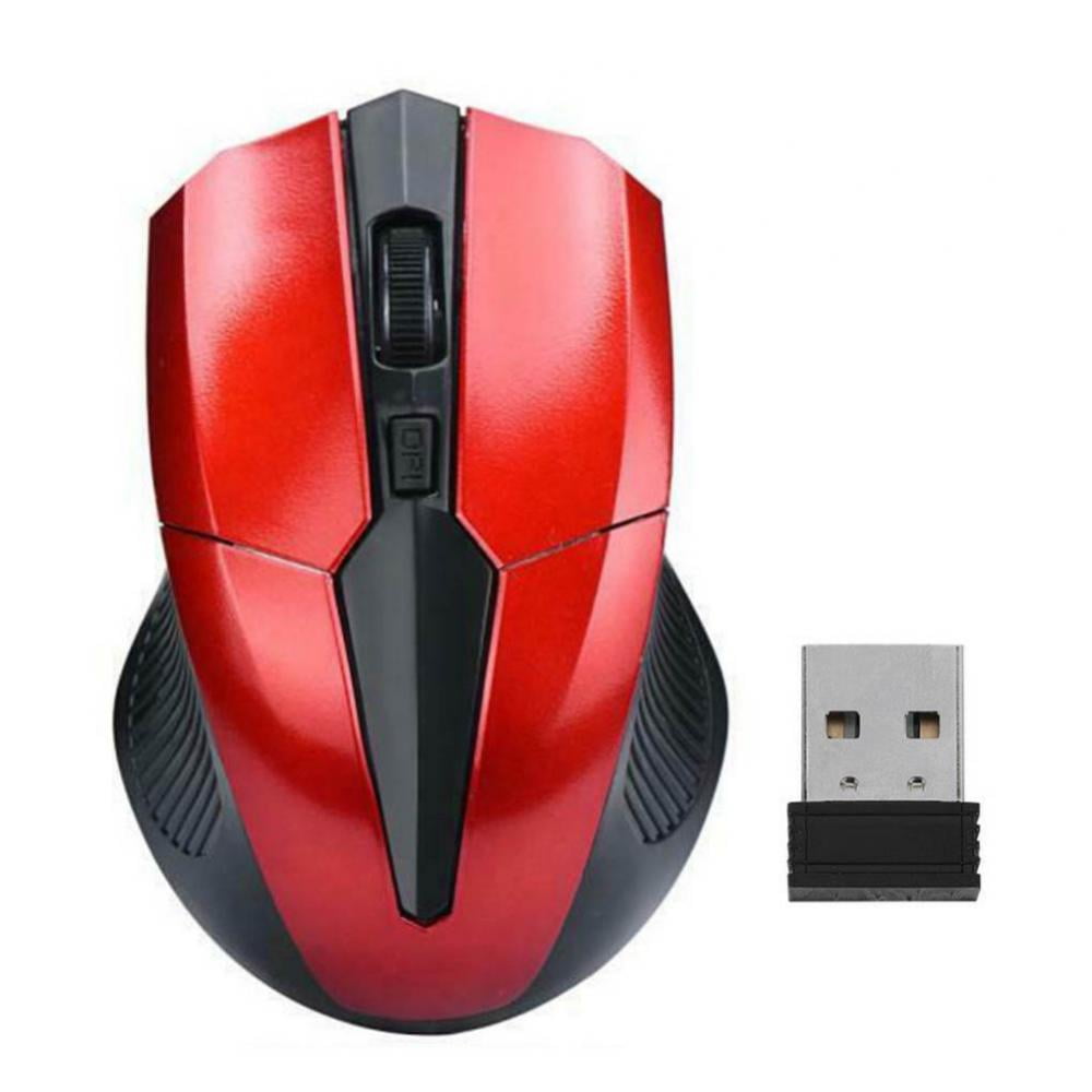 2.4G Wireless Gaming Mouse Ergonomic Cordless Mouse 1200DPI Optical with USB Receiver Mice for PC Laptop Green 