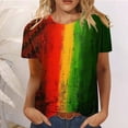 thumbnail image 1 of Simua T-Shirts d'Été pour Femmes Mode Imprimée Quatrième Juillet Tee Shirts Décontractés Manches Courtes Col Rond Tee Tops, 1 of 5