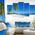 thumbnail image 1 of Palms Courbées vers Belle Plage de Vacances - Uvre d'Art Moderne sur Toile, 1 of 3