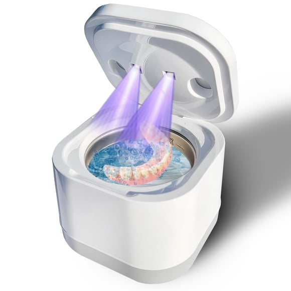 Ultrasonic Retainer Cleaner - Denture Cleaner Machine for All Dental Appliances - Mouth Guard Cleaner with Wider Capacity of 6.7 Fl Oz (200ML), 25W 4