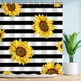 thumbnail image 2 of JOOCAR Sunflower Shower Curtain with 12 Hooks Washable Polyester Fabric 72"x72" inch, 2 of 7
