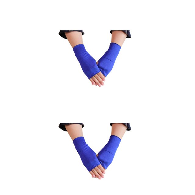 Manoplas de refrigeración Greeniant Accesorio de conducción Cubierta de mano Superficie lisa Múltiples colores Protección solar Hasta la Azul real 2Conjunto