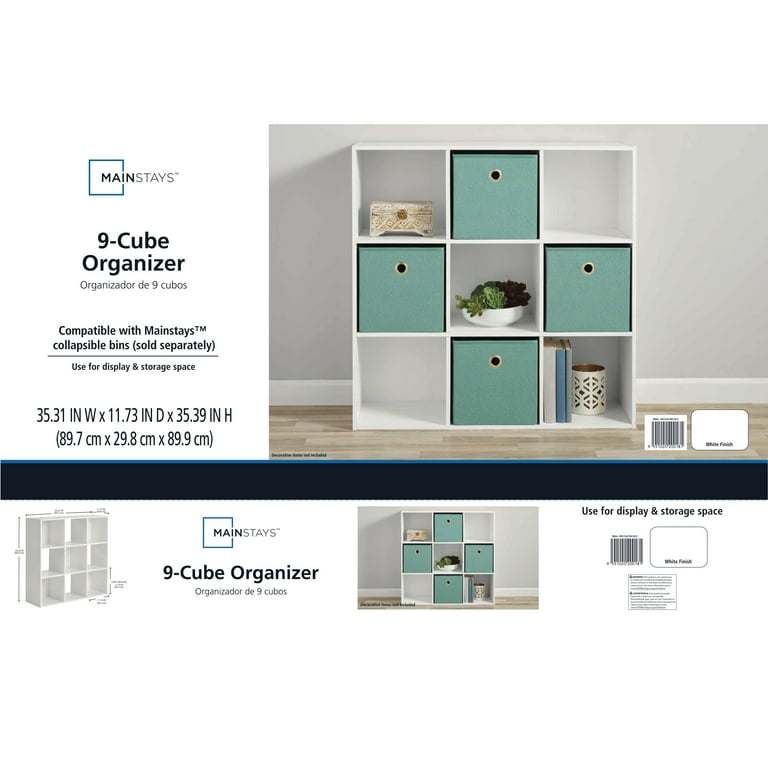 Mainstays 9 Cube Storage Organizer, White - Walmart.com