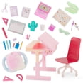 thumbnail image 6 of Modern Desk with Tilt Top Accessory Set for 18" Dolls: Creative Thinking Plastic Accessories, 6 of 6