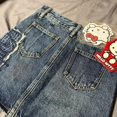 thumbnail image 4 of Sanrio Kawaii Hello Kitty Falda corta de mezclilla Retro para mujer, falda de cintura alta de Anime de dibujos animados, regalos de cumpleaños para niña, moda de verano, 4 of 4