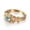 Blue gold, variant on Stainless Steel Ring Geometric Inlaid Ornament Durable Polished Versatile Everyday Fashion Jewelry Modern Look