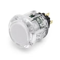 thumbnail image 1 of Cateissary Botón pulsador LED Cool Small Rocker Buttons Multiusos Diseño especial de moda Arcade Press Gaming Game Machine Arcades Videojuegos y accesorios Blanco transparente, luz azul 30 mm, 1 of 6