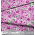 thumbnail image 3 of Soimoi Pink Cotton Poplin Fabric Flower Watercolor Print Fabric by The Yard 42 Inch Wide, 3 of 3