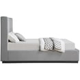 thumbnail image 4 of Meridian Furniture Flynn Grey Linen Textured Fabric King Bed, 4 of 10