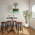 thumbnail image 6 of Lavish Home Set of 2 Wood Counter-Height Bar Stools with Powder-Coated Iron Frames, 6 of 8