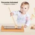 thumbnail image 3 of 2 Tone Percussion Instrument With Mallet Meditation Chimes Durable Wood Base Pleasant Sound Toy For Kids, 3 of 8