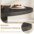 thumbnail image 5 of UHOMEPRO Round Dining Table, 47" Circle Kitchen Table for 4-6, Farmhouse Dining Room Table with Sturdy Wood Strip Base, Modern Dining Table for Dining Room Living Room, Black(Only Table), 5 of 8