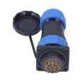 thumbnail image 3 of Aviation Plug Socket, M28x1.5mm Thread Corrosion Resistant Industrial Connector Adapter Square 4 Hole 10A AC380V  for Communications for Instrumentations 16 Pin, 3 of 7