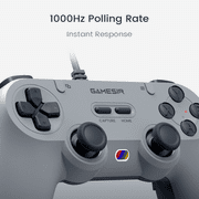 GameSir Tegenaria Lite Wired Game Controller For Switch, Switch2, Android, iOS, PC, Steam With Hall Effect Sticks, 1000Hz Polling Rate, Dual Rumble Motors, Mappable Back Buttons-Retro Gray