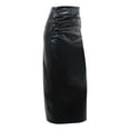 thumbnail image 6 of VUPSGEZ Women's Faux Leather Slit Slim Fit Breathable Midi Skirt Concert Pencil Skirt Pleated Dress Party Skirt (Black,XL), 6 of 8