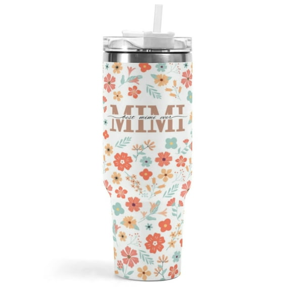 Mimi Tumbler 40 Oz, Mimi Mothers Day Gifts, Mimi Gifts for Christmas, Grandma Mimi Cup Coffee Mug Tumbler 40 Ounce Tumbler with Handle, Mothers Day Gifts from Grandkids, Grandmother Gift Ideas