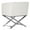 White/Chrome, variant on Safavieh Celine Modern Glam Chrome Upholstered Cross Leg Chair
