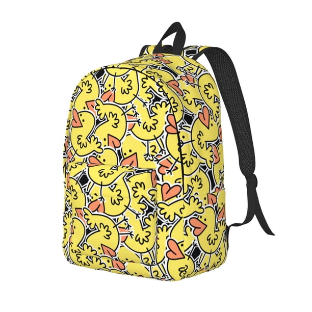 Easygdp Ducks Mochila de Lona Resistente para Laptop, Compatible con Laptops de 15 a 17 pulgadas, Ideal para Escuela, Trabajo y Viajes-Medium