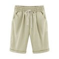 thumbnail image 2 of Aobny Board Lounge Women's Shorts Yellow Bermuda Bottoms Hiking High Waisted Pants for Junior,L, 2 of 3