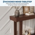 thumbnail image 4 of Wooden Narrow Console Table, 46-Inch Farmhouse Rectangular Accent Table with Natural Blonde Finish for Entryway, Hallway, Foyer, Behind Sofa & Living Room, Brown, 4 of 7