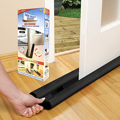 Twin Draft Guard Extreme for Doors, Gray PATENTED & TRADEMARKED