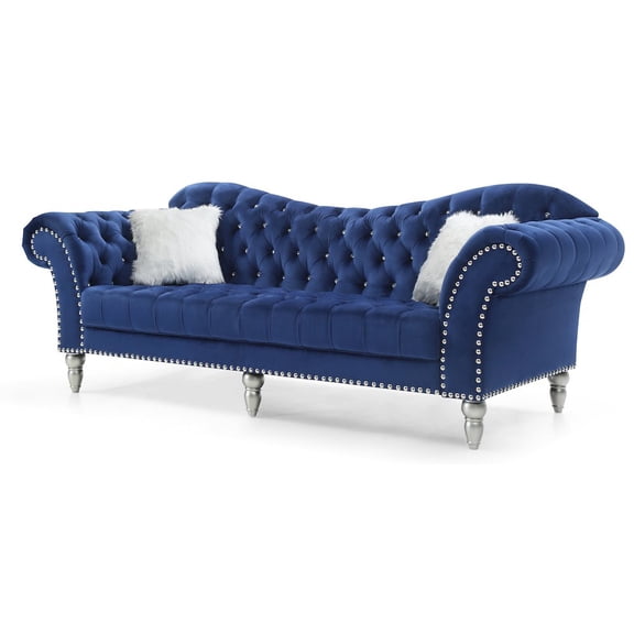 Glory Furniture Wilshire Sofa in Blue Color