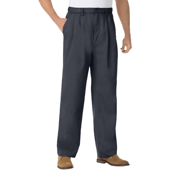 KingSize Men's Big & Tall Knockarounds Full-Elastic Waist Pleated Pants