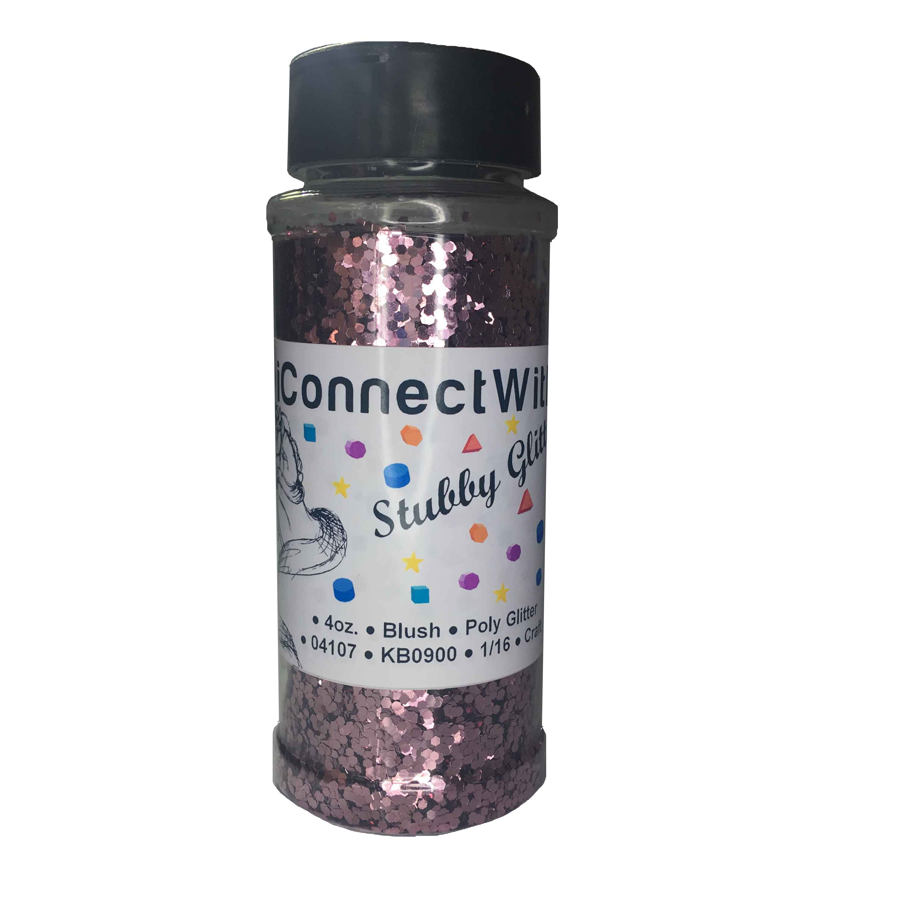 iConnectWith Glitter - Blush Rose Gold, Stubby Poly Glitter