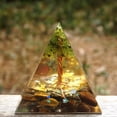 thumbnail image 4 of 2x Peridoto de cristal piramidal hecho de cristal ocular, acumulador EMF protección meditación energía decoración de Hugo Crystal Cristal de la pirámide de Ogan, 4 of 8