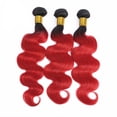 thumbnail image 3 of Hair Bundles Nuailisex Ombre Red Body Wave 40 45 50 cm 8A, 3 of 8
