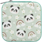 Dreamtimes Cute Green Panda Small Jewelry Box Mini Jewelry Case Portable Travel Organizer Storage Holder for Rings Earrings Necklaces