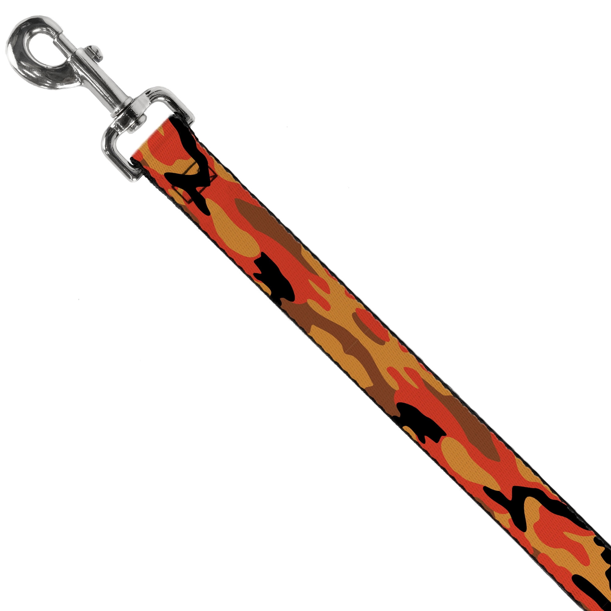 Buckle-Down Pet Leash, Dog Leash, Camo Oranges Black, 6 Feet Long 1.0 Inch Wide