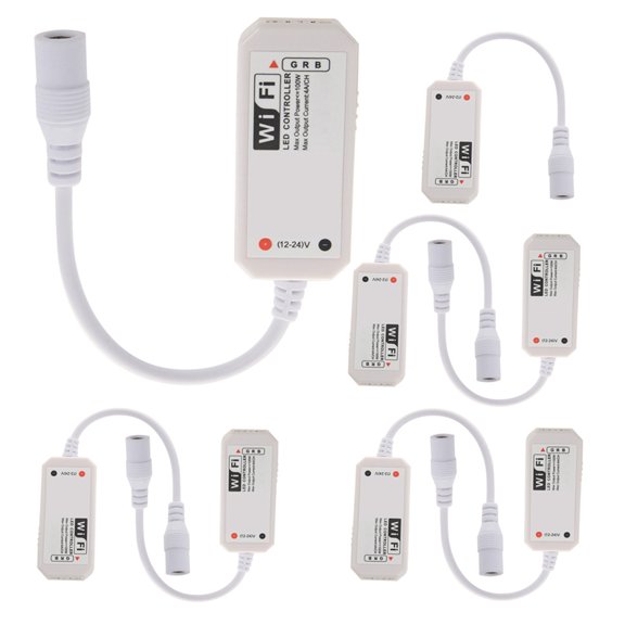 8X LED WiFi Función Remota Funciona El Controlador Con Alexa / Google Home Control Voz para 5050/3528 RGB LED Franja