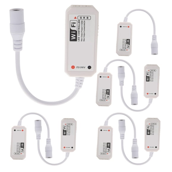 8X LED WiFi Función Remota Funciona El Controlador Con Alexa / Google Home Control Voz para 5050/3528 RGB LED Franja