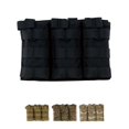 thumbnail image 3 of Camuflaje Sólido Triple Revista Bolsa Nylon Molle Caza al aire libre Senderismo Accesorios de utilidad Bolsa de almacenamiento Speravity HW4753-01, 3 of 7