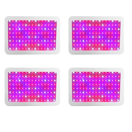 - Marswell 4-Pack Led Grow Lights Kit 1200w Double Chips Full Specturm 5 Bands, Veg Flower Growing Lamp Kits Indoor Plant Hydroponic Panel Fixture Medical Plants