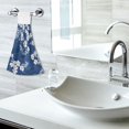 thumbnail image 5 of Yayeee Kitchen Hanging Hand Towels Set of 2 with Loop Bathroom Absorbent Tie Towel, Floral Ocean Waves, 5 of 7