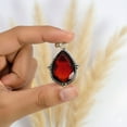 thumbnail image 4 of SATYAVIE JEWELLERY 925 Sterling Silver Garnet Gemstone Pendant – Handmade Sterling Silver Pendant for Women – Vintage Style Jewelry, 4 of 5